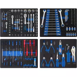 4 bandejas de herramientas para carro de taller. 155 Pzs EVA