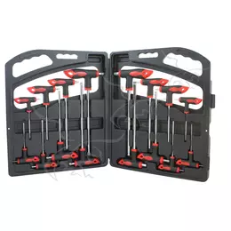 16 Llaves acodadas T, torx, allen y hexagonales