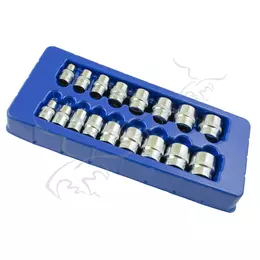 Vasos cortos de 12 caras 3/8". 17 PZS