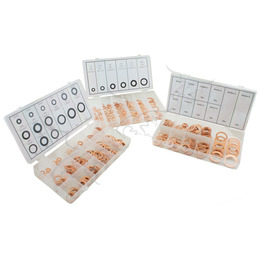 Juego de 400 arandelas y juntas de cobre