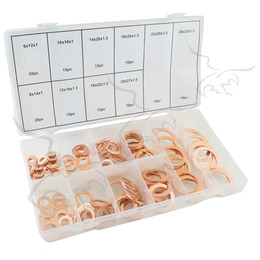 140 Arandelas planas de cobre de 12 a 32 mm