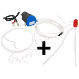 Bomba de aceite de 12 V + sifón manual doble tubo