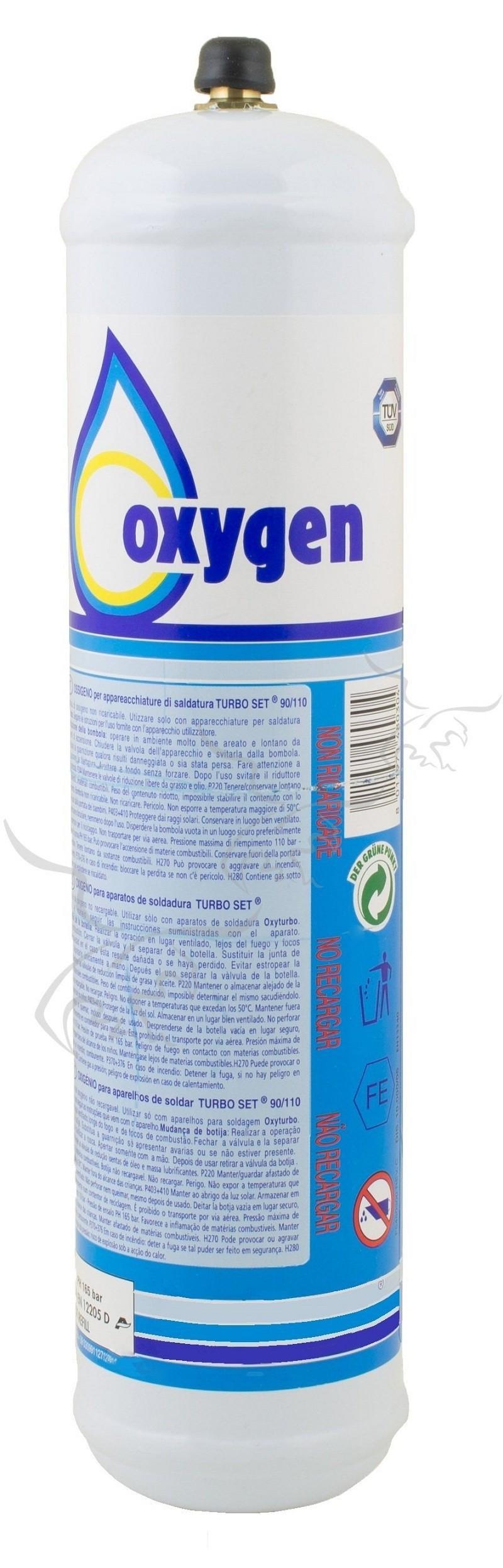 Botella de oxígeno para autógena 