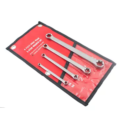 Juego de 4 llaves Torx planas hembra