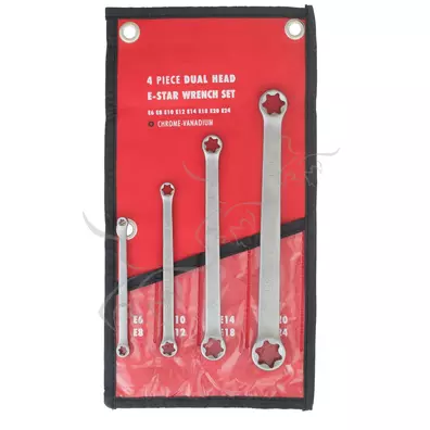 Juego de 4 llaves Torx planas hembra