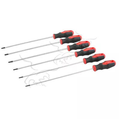 6 destornilladores Torx extra largos imantados - 355 mm