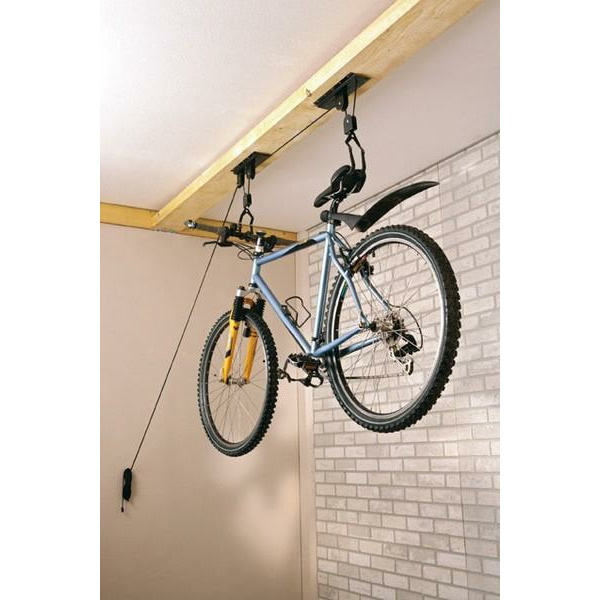 Elevador de bicicletas para techo de garaje
