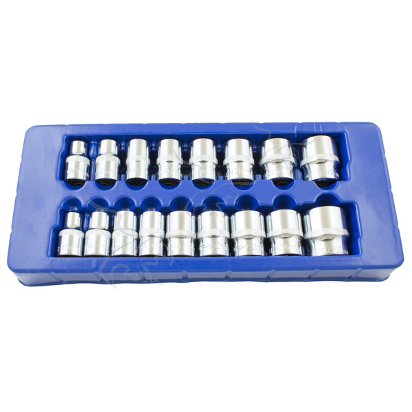 Llaves vaso de 12 caras para carraca de 1/2"  - 10 a 30 mm