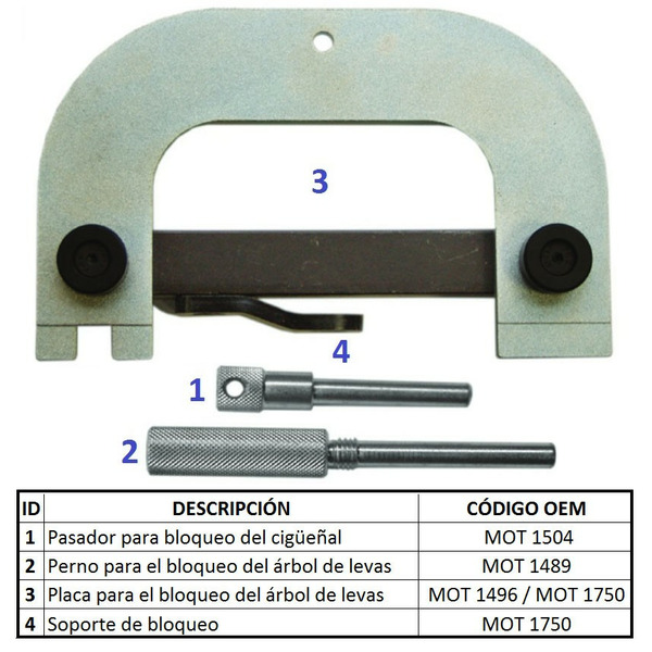 Calado para distribución Renault Nissan 1.4, 1.6, 1.8 y 2.0 16V