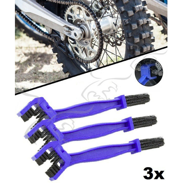 3 x Cepillo para limpiar cadenas de motos y bicicletas