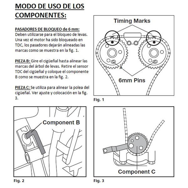 Calado de reglaje y bloqueo cigüeñal Ford Transit 2.2 TDCi