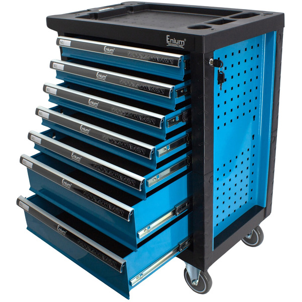 Carro de herramientas para taller mecánico 7 cajones STDR7RQ Azul