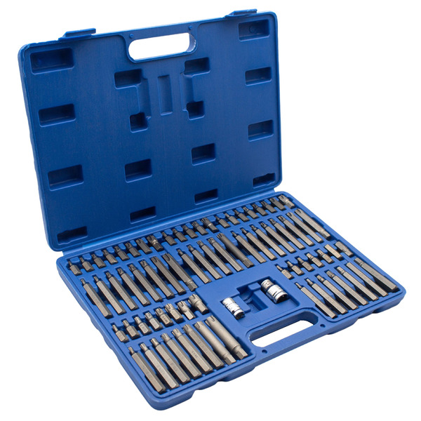 Juego de puntas Allen Hex, Torx, XZN y Ribe de 10 mm. 75 Piezas