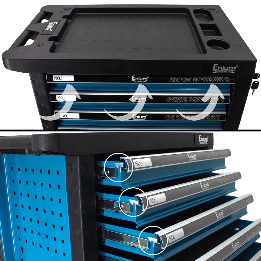 Carro herramientas taller mecánico 7 cajones STDR7RQ Azul