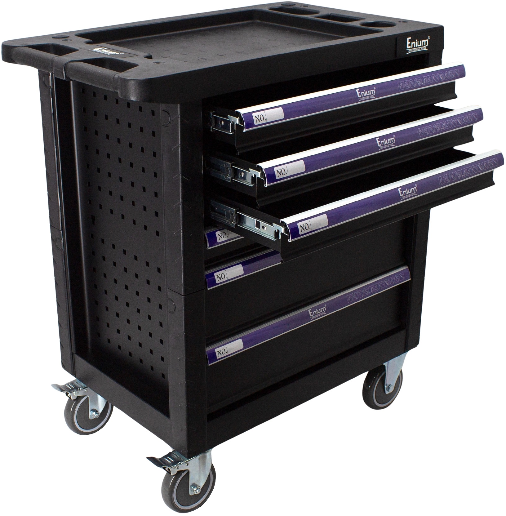  Caja de herramientas con ruedas de 8 cajones, gabinete de  herramientas de alta capacidad y caja de herramientas con sistema de  bloqueo con llave y asa y ganchos, caja de herramientas